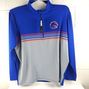 NWT 2XL XXL Boise State University Broncos Shirt Jersey Long Sleeve Blue Orange